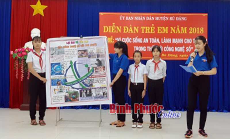 Bù Đăng tổ chức diễn đàn “Vì cuộc sống an toàn, lành mạnh cho trẻ em trong thế giới công nghệ số”