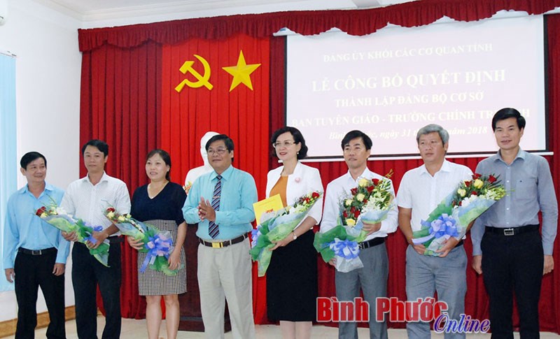 Thành lập Đảng bộ cơ sở Ban Tuyên giáo - Trường Chính trị tỉnh