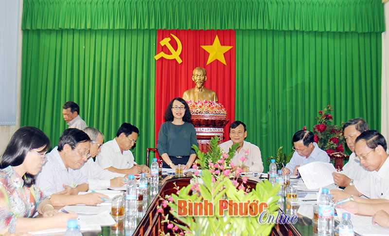 Đoàn kiểm tra 65 của Tỉnh ủy làm việc tại Đồng Phú