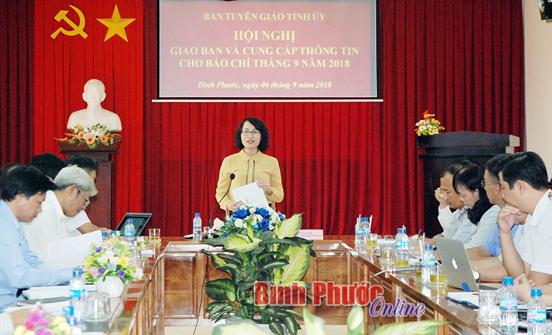 Giao ban và cung cấp thông tin cho báo chí tháng 9-2018