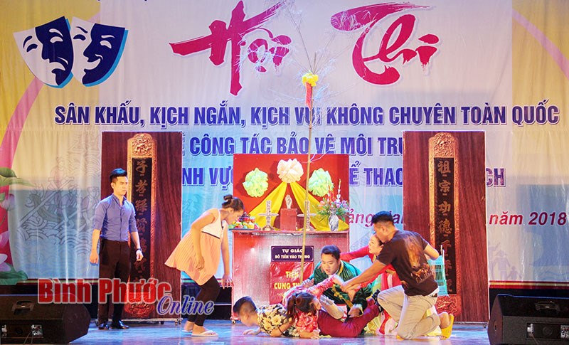 Bình Phước tham gia hội thi sân khấu kịch ngắn, kịch vui không chuyên toàn quốc năm 2018