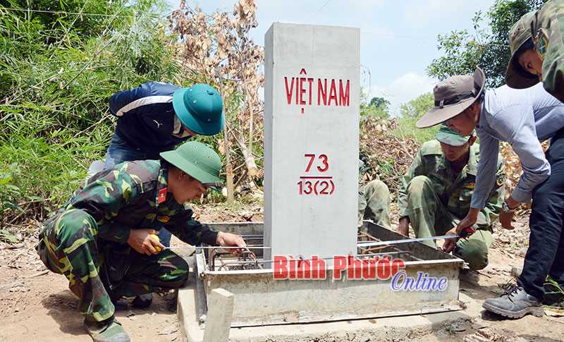 Bình Phước hoàn thành 173 mốc phụ trên tuyến biên giới