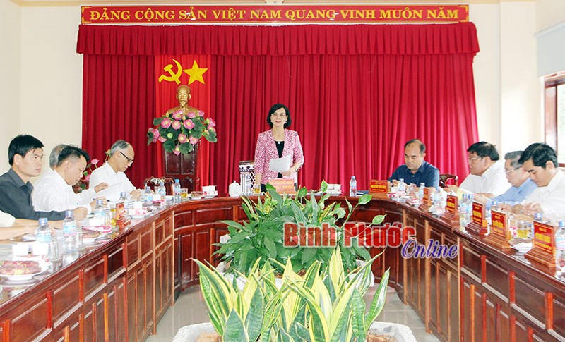 Đoàn giám sát 961 làm việc với Ban Thường vụ Huyện ủy Chơn Thành