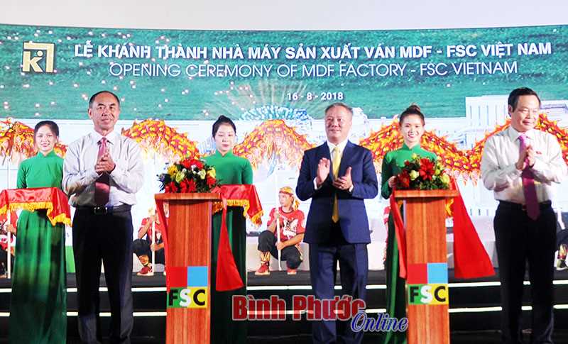 Khánh thành Nhà máy sản xuất ván MDF 400.000m³/năm