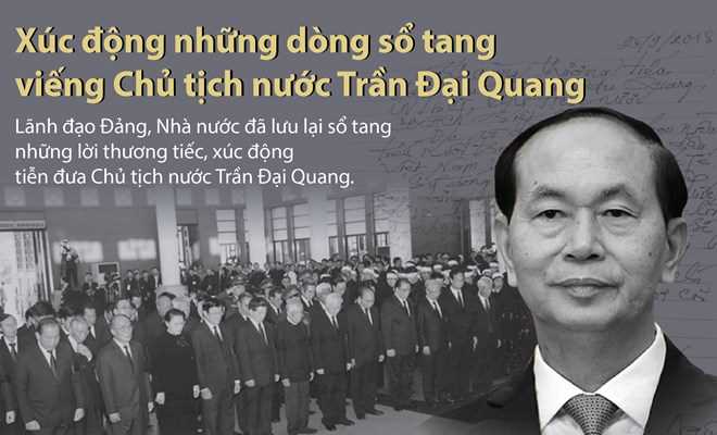 Xúc động những dòng sổ tang viếng Chủ tịch nước Trần Đại Quang