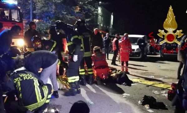 Giẫm đạp trong hộp đêm tại Italy, hơn 120 người thương vong