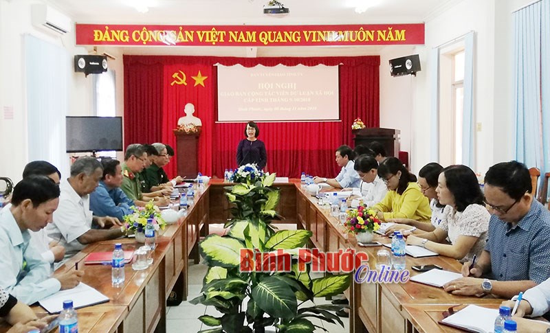 Giao ban cộng t&aacute;c vi&ecirc;n&nbsp;dư luận x&atilde; hội cấp tỉnh th&aacute;ng 9 v&agrave; 10