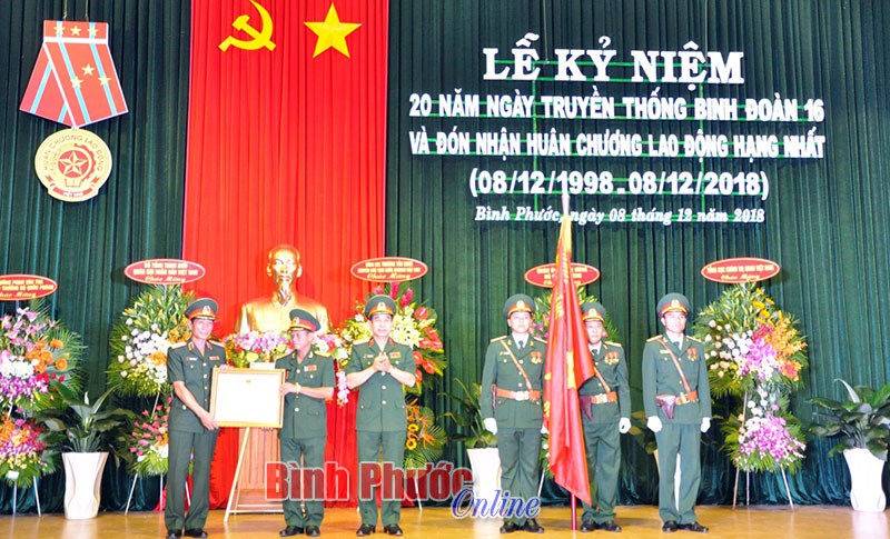 Binh đo&agrave;n 16 kỷ niệm 20 năm th&agrave;nh lập v&agrave; đ&oacute;n nhận Hu&acirc;n chương lao động hạng Nhất