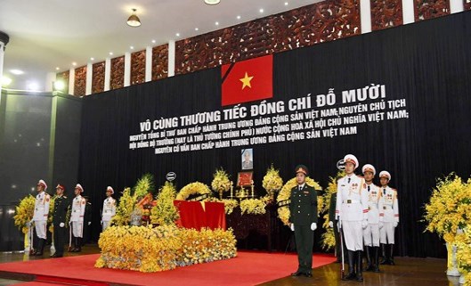 Tổ chức trọng thể Lễ viếng đồng ch&iacute; nguy&ecirc;n Tổng B&iacute; thư Đỗ Mười