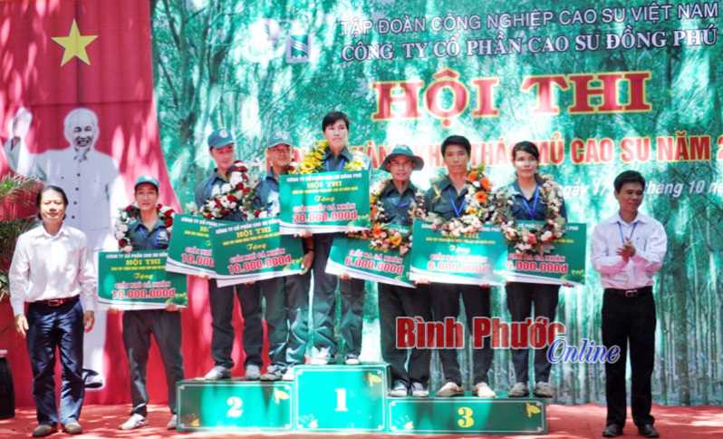 Nguyễn Đức Hải đoạt giải nhất “Bàn tay vàng” Công ty cao su Đồng Phú