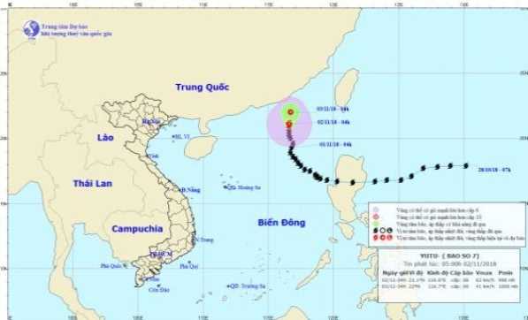 Bão số 7 tan dần và suy yếu thành áp thấp nhiệt đới