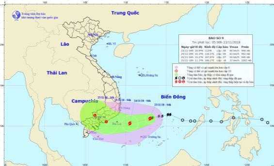 Cơn bão số 9 có khả năng mạnh thêm, gió giật lên đến cấp 12