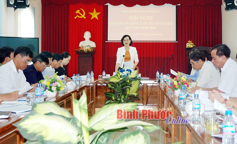 Giao ban c&ocirc;ng t&aacute;c Tuy&ecirc;n gi&aacute;o qu&yacute; 3/2018