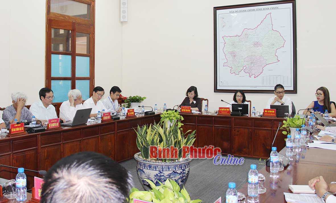 UBND tỉnh l&agrave;m việc với đo&agrave;n chuy&ecirc;n gia ADB