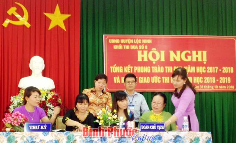 Khối thi đua số 8 Lộc Ninh:  3 trường đạt danh hiệu xuất sắc