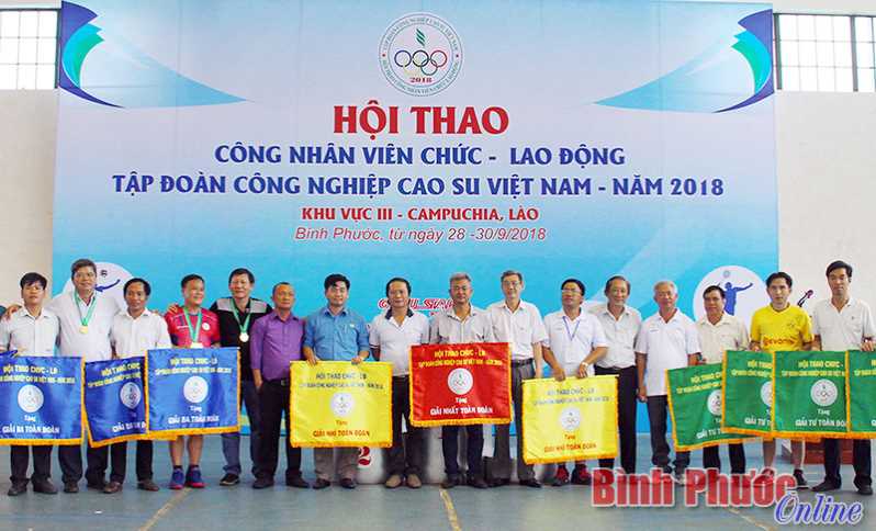Cao su Chư Sê Kampongthom nhất toàn đoàn hội thao ngành cao su khu vực 3