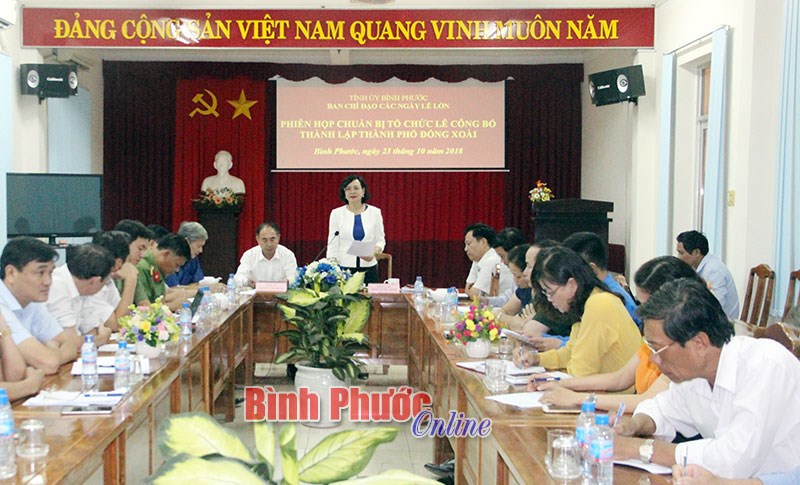 Chuẩn bị c&ocirc;ng bố th&agrave;nh lập th&agrave;nh phố Đồng Xo&agrave;i