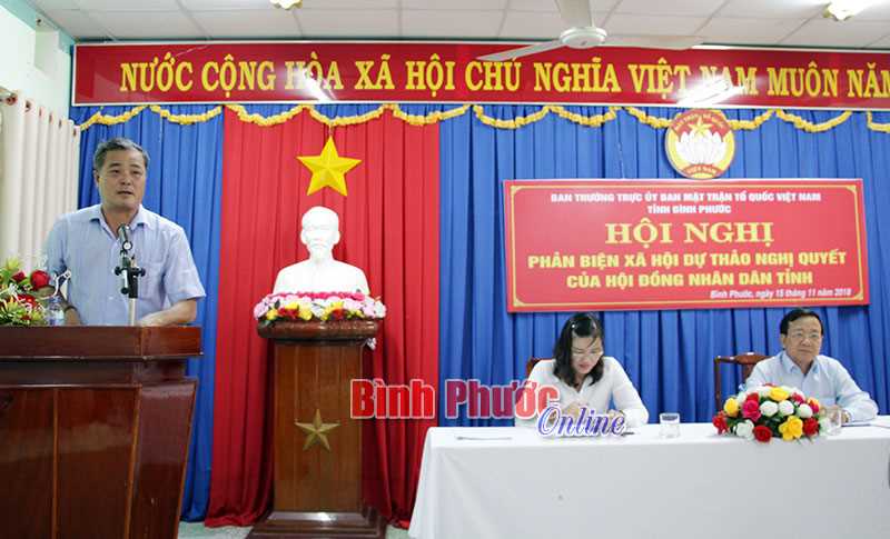 Phản biện x&atilde; hội đối với dự thảo nghị quyết HĐND tỉnh