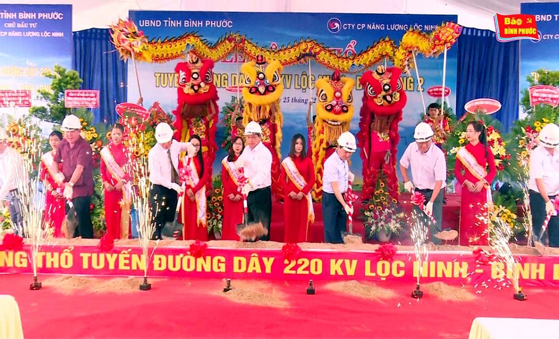 [Video] Khởi công xây dựng đường dây 220KV Lộc Ninh - Bình Long 2
