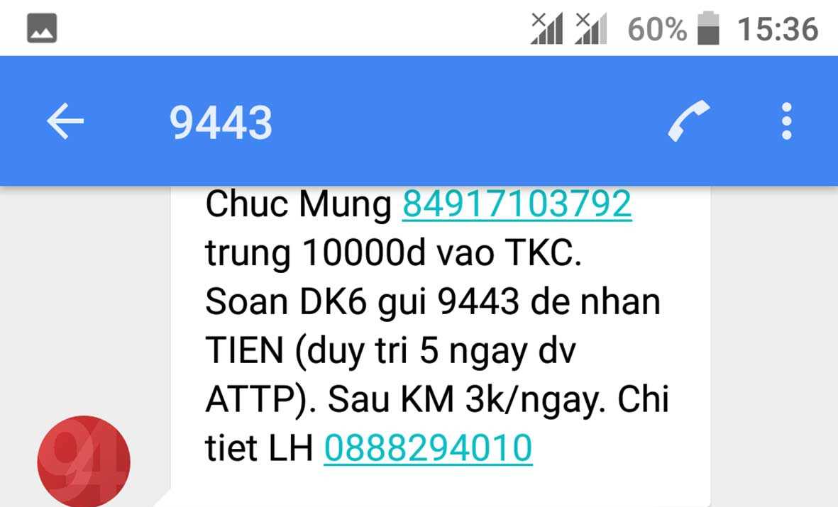 Khổ v&igrave; tin nhắn r&aacute;c