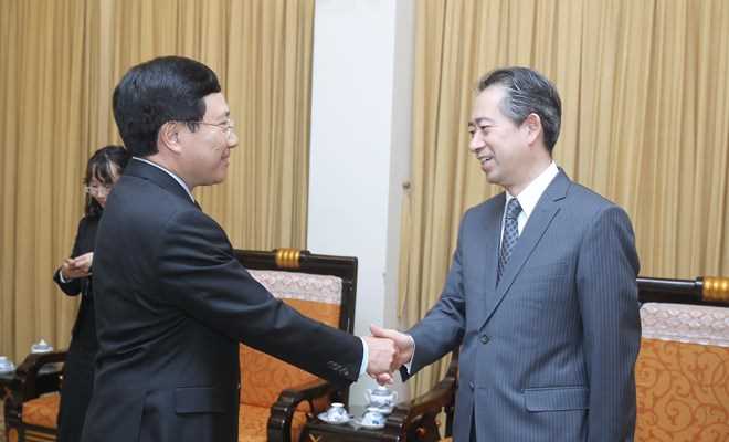 Ph&oacute; Thủ tướng Phạm B&igrave;nh Minh tiếp Đại sứ Trung Quốc tại Việt Nam