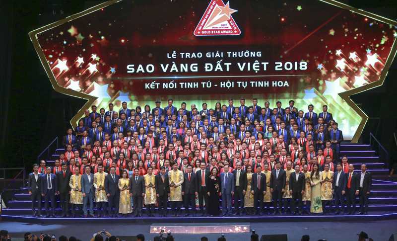 200 doanh nghiệp tiêu biểu nhận Giải thưởng Sao Vàng đất Việt 2018