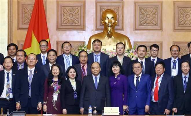 Thủ tướng gặp mặt c&aacute;c doanh nghiệp đạt thương hiệu quốc gia