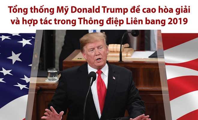 Tổng thống Mỹ đề cao hòa giải và hợp tác trong Thông điệp Liên bang