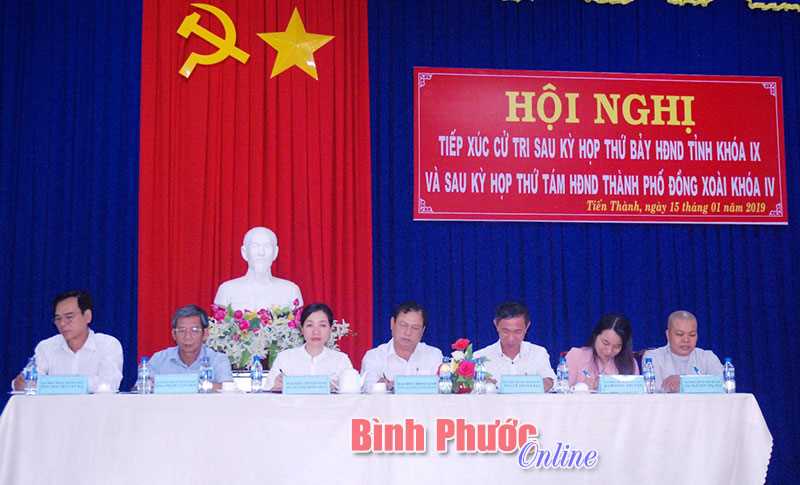 Đại biểu HĐND tỉnh tiếp x&uacute;c cử tri TP. Đồng Xo&agrave;i