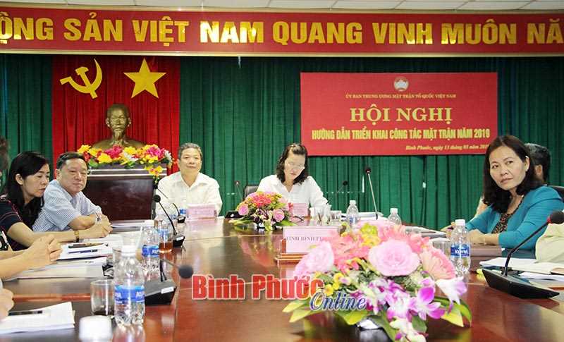 Hội nghị trực tuyến to&agrave;n quốc c&ocirc;ng t&aacute;c mặt trận năm 2019