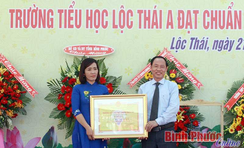 Trường tiểu học Lộc Thái A đạt chuẩn quốc gia mức độ 1