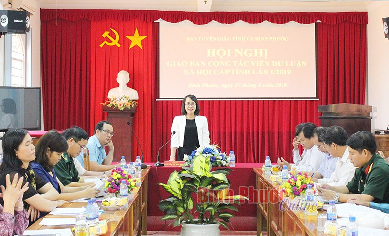 Giao ban cộng t&aacute;c vi&ecirc;n dư luận x&atilde; hội lần 1/2019