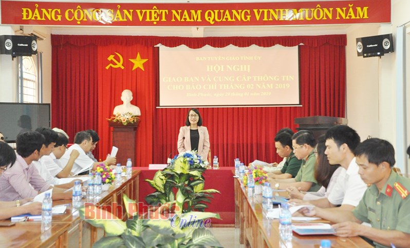 Giao ban, cung cấp th&ocirc;ng tin b&aacute;o ch&iacute; th&aacute;ng 2-2019