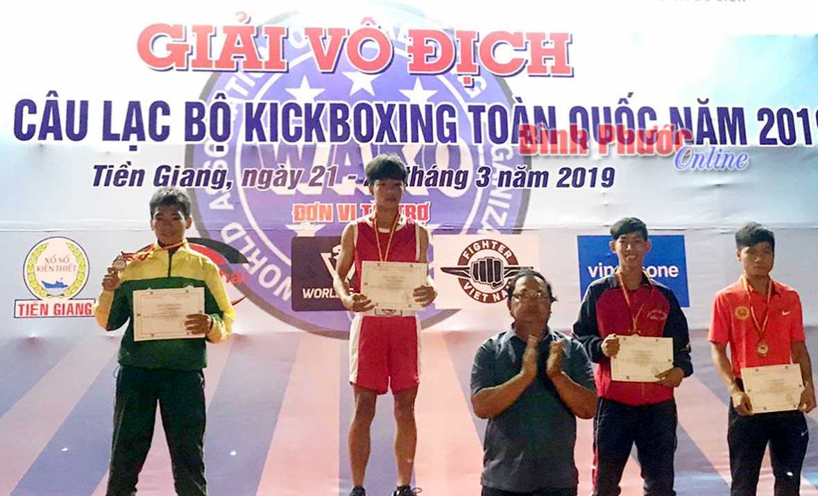 Bình Phước giành HCV giải vô địch các CLB kick boxing toàn quốc 2019