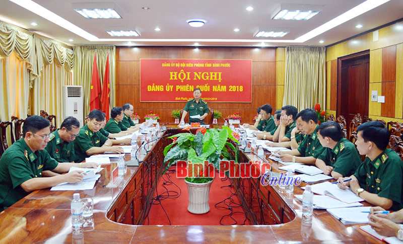 Hội nghị Đảng ủy Bộ đội bi&ecirc;n ph&ograve;ng tỉnh phi&ecirc;n cuối năm