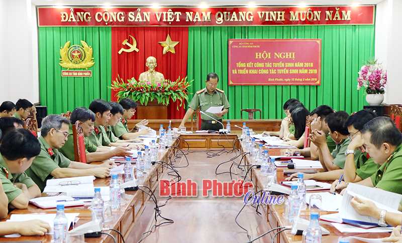 C&ocirc;ng an tỉnh tổng kết c&ocirc;ng t&aacute;c tuyển sinh năm 2018