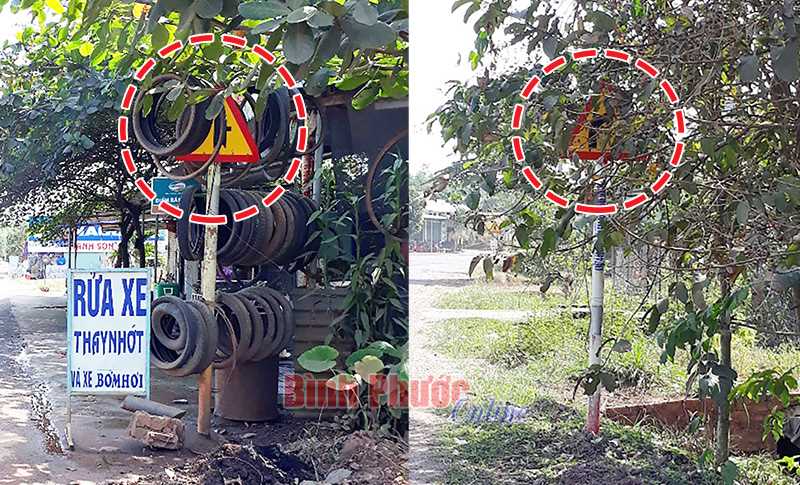 Ảnh phê bình: Biển báo giao thông “sợ nắng”