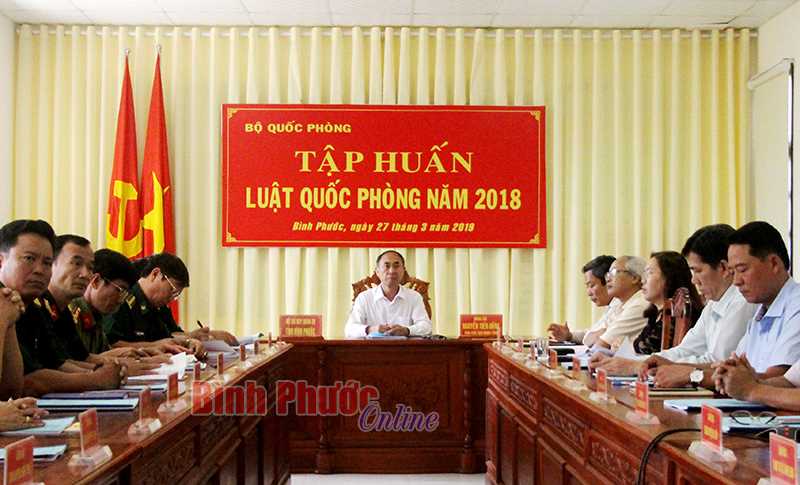 Tập huấn Luật Quốc ph&ograve;ng năm 2018