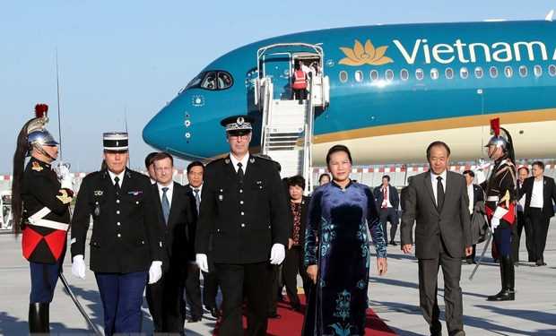 Chủ tịch Quốc hội Nguyễn Thị Kim Ng&acirc;n bắt đầu thăm ch&iacute;nh thức Ph&aacute;p