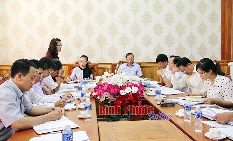 Đảng đo&agrave;n MTTQVN tỉnh l&agrave;m việc với Thị ủy Phước Long