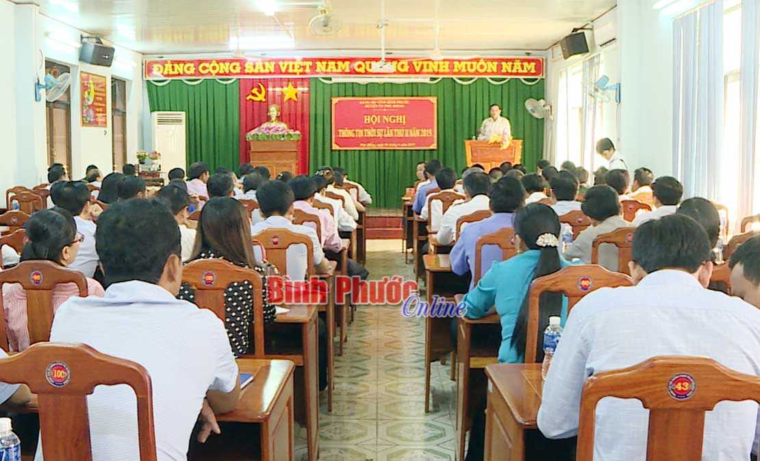 Huyện ủy Ph&uacute; Riềng th&ocirc;ng tin thời sự lần II/2019