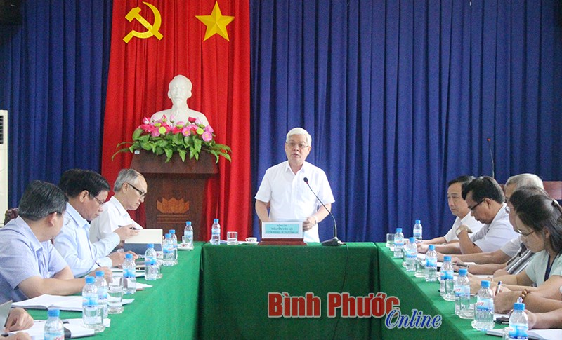 B&iacute; thư Tỉnh ủy Nguyễn Văn Lợi l&agrave;m việc với Sở T&agrave;i nguy&ecirc;n v&agrave; M&ocirc;i trường