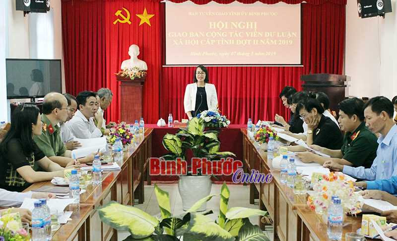 Giao ban cộng t&aacute;c vi&ecirc;n dư luận x&atilde; hội cấp tỉnh đợt 2/2019