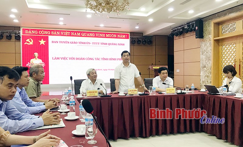 B&igrave;nh Phước học tập kinh nghiệm hợp nhất c&aacute;c cơ quan b&aacute;o ch&iacute; ở Quảng Ninh