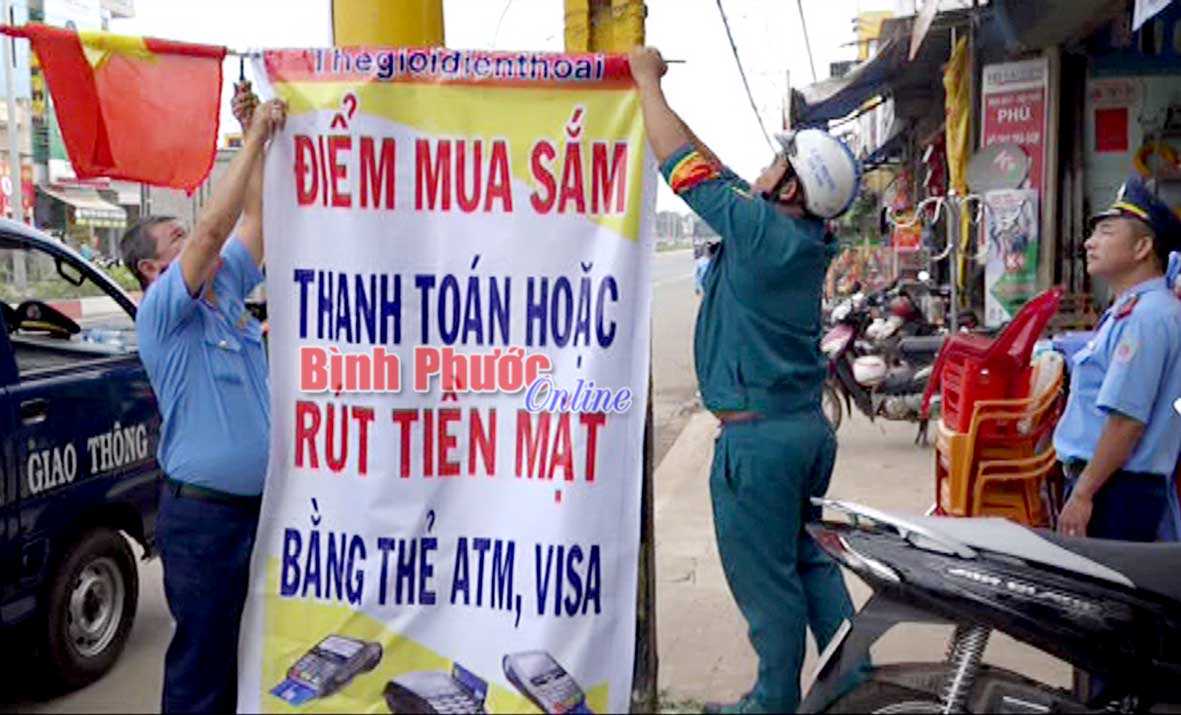 Chơn Thành tăng cường xử lý quảng cáo, rao vặt trái phép