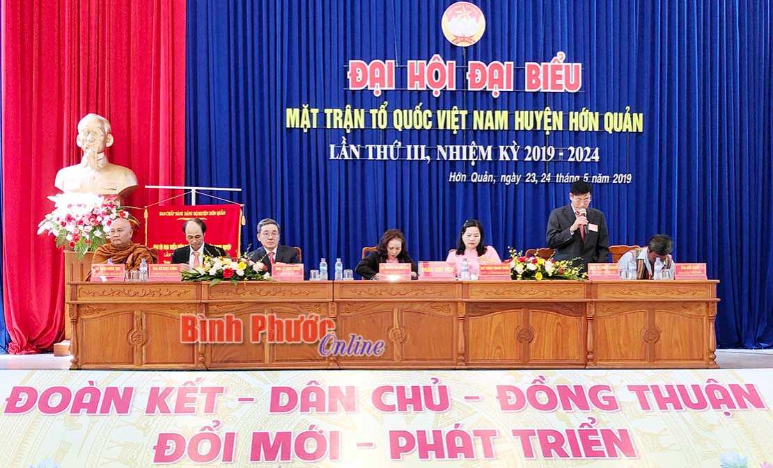 Khai mạc Đại hội MTTQVN huyện Hớn Quản lần thứ III