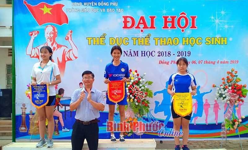 149 giải cá nhân, 25 giải tập thể tại Đại hội TDTT học sinh huyện Đồng Phú