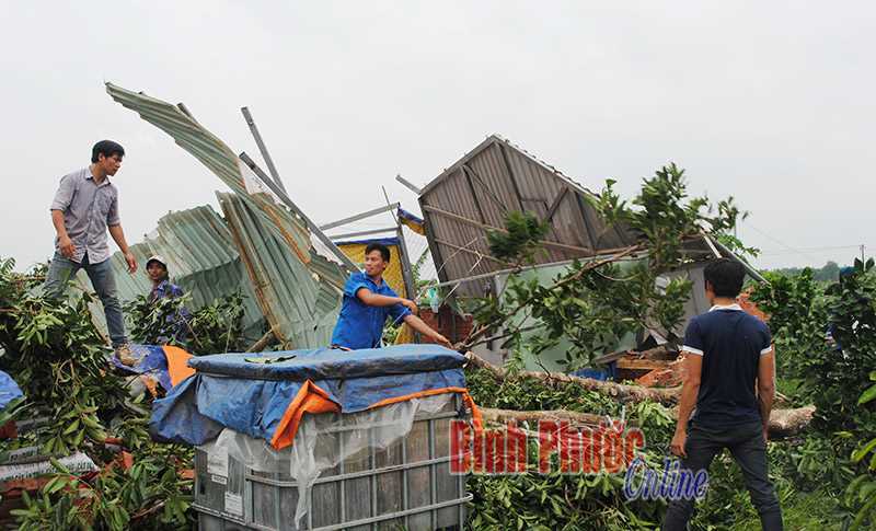 Hớn Quản thiệt hại do thiên tai khoảng 448,6 triệu đồng