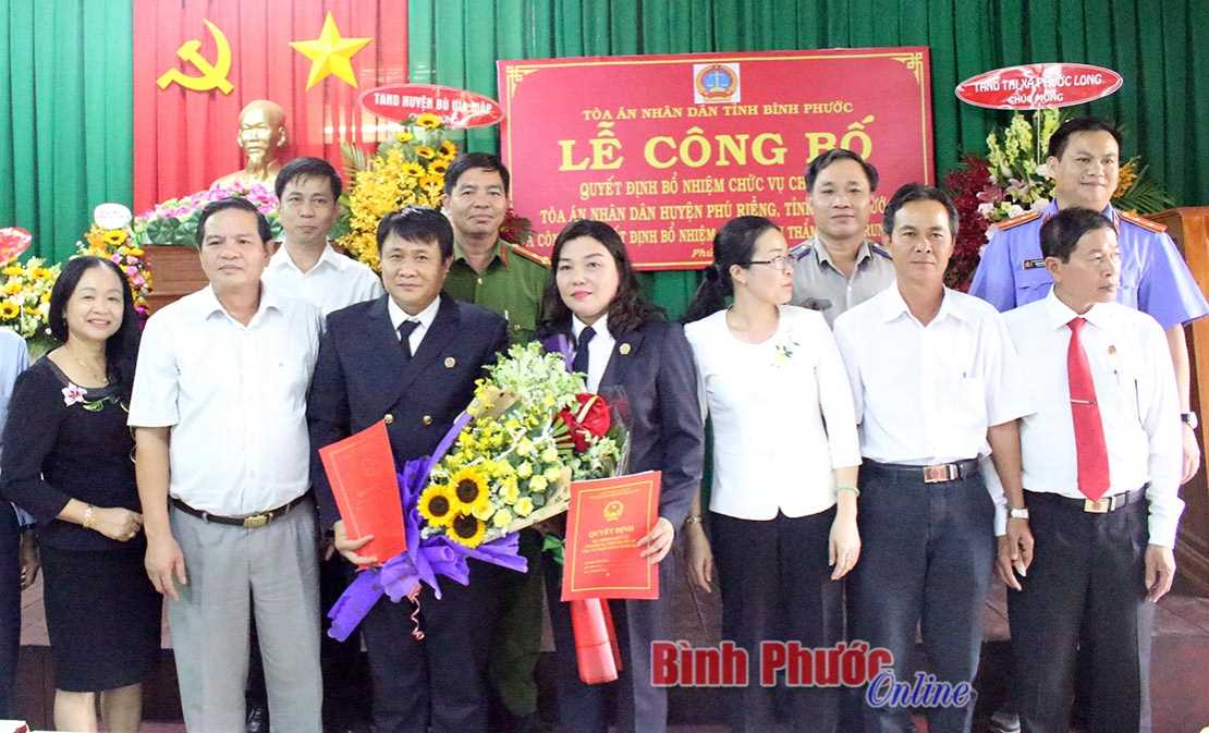 Bổ nhiệm Ch&aacute;nh &aacute;n TAND huyện Ph&uacute; Riềng