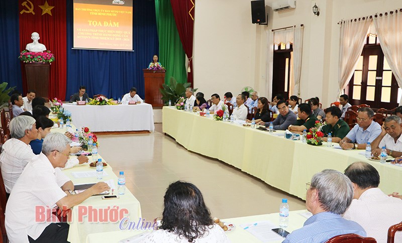 Tọa đ&agrave;m Chương tr&igrave;nh h&agrave;nh động của Ủy ban MTTQ Việt Nam tỉnh 